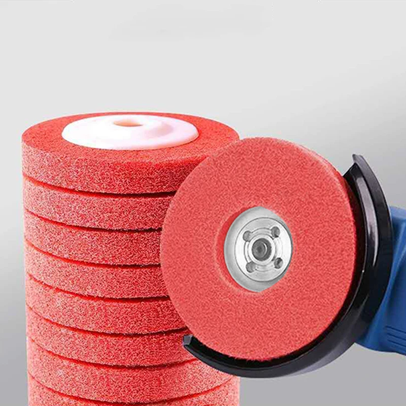 

100mm Nylon Fiber Polishing Wheel Non Woven Abrasive Disc 4inch Grinding Polishing Wheel for Metals Ceramics Marble Wood Crafts
