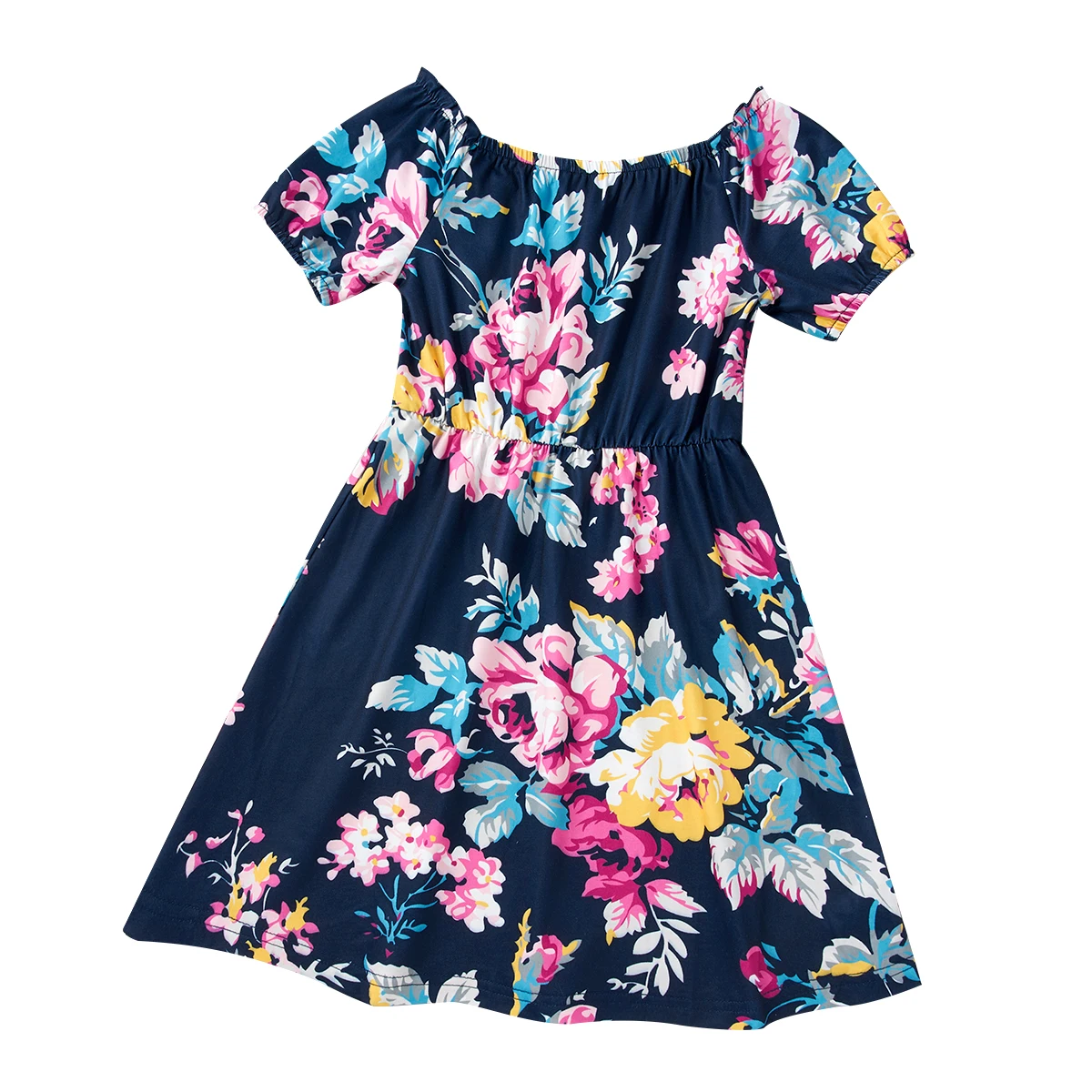 

Girls Dress Summer 2022 Tee Floral Pattern Beach Dress For Girl Bohemia Princess Children Flower Dresses Costume 4 to 9 Years
