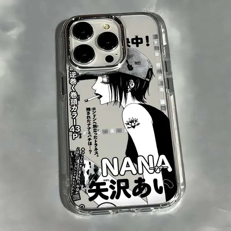 Фото Стильный чехол Y2K Nana Osaki для Samsung Galaxy S26 S25 S24 S23 S22 S21 S20 Note20 FE Ultra Edge Plus 4G 5G, прозрачный №4