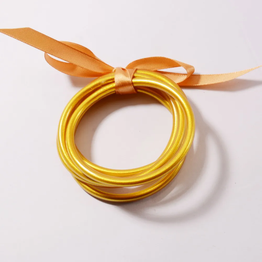 Блестящий Золотой буддийский браслет для девушек красивый Будды силиконовый