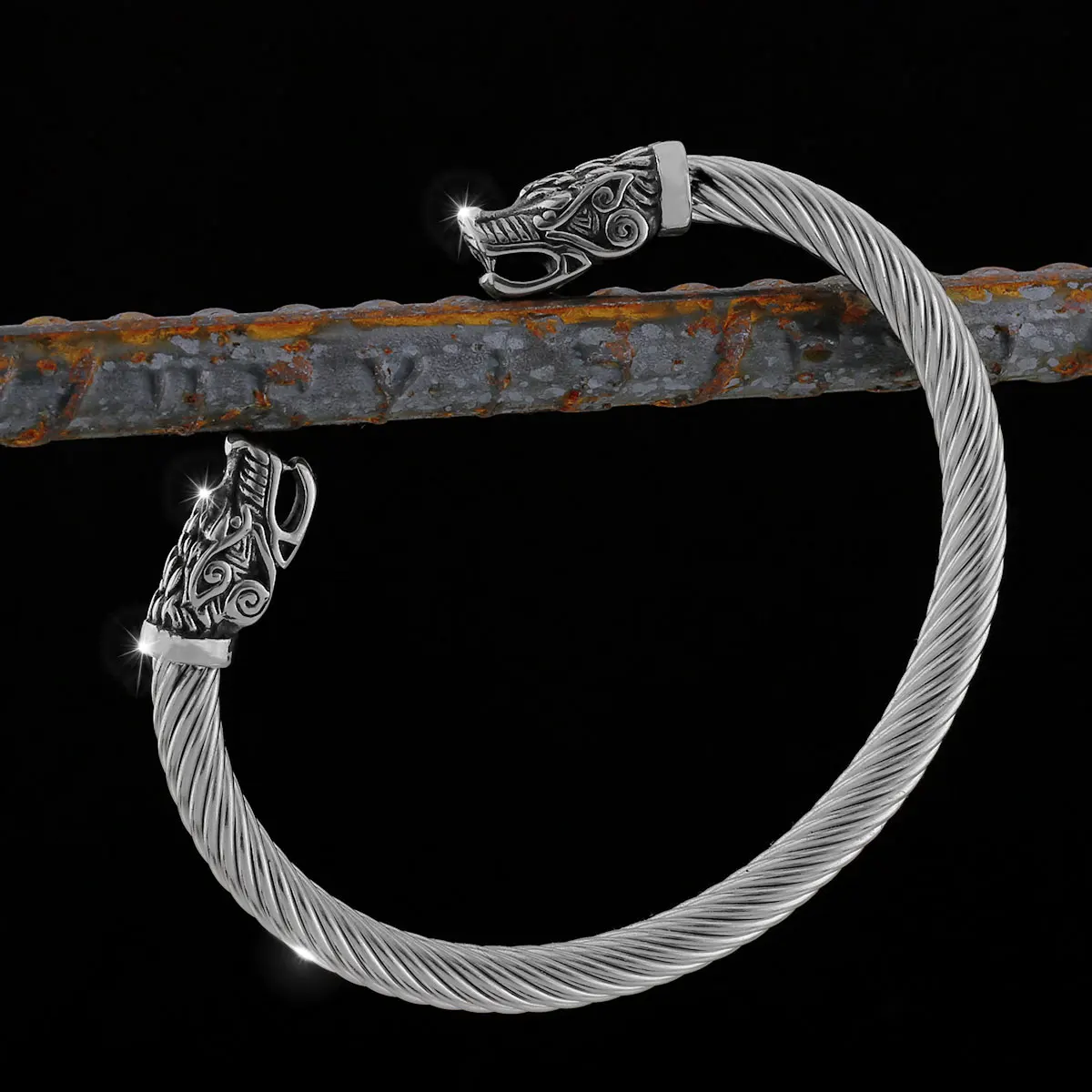 Мужской креативный браслет из нержавеющей стали в викинговском стиле