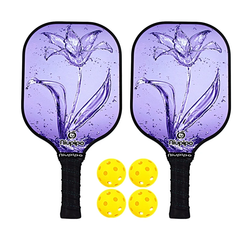 

Pickleball Paddles Set,Carbon Fiber Honeycomb Lightweight Pickleball Racket,2 Pickleball Racquets 4 Balls With Bag
