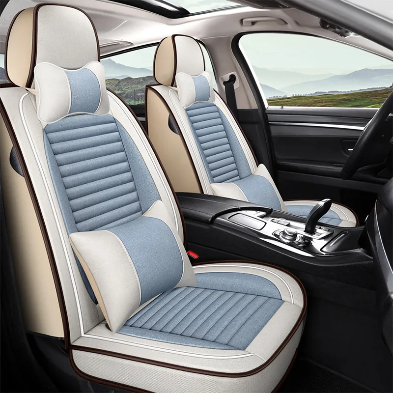 Льняные чехлы на автомобильные сиденья для Mitsubishi Asx Cololt Cross Endeavor Fortis Galant L200 Lancer x