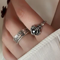luxury graffiti alphabet finger rings party jewelry for women new fashion vintage handmade punk hiphop holiday beach accessorie