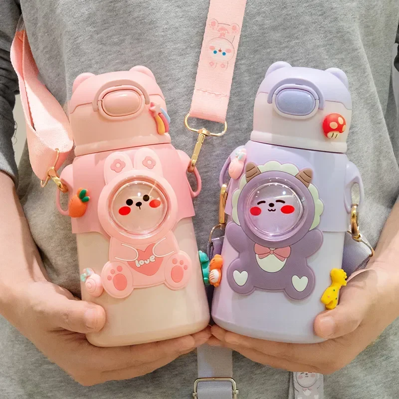 

Детский термос из нержавеющей стали, с соломинкой