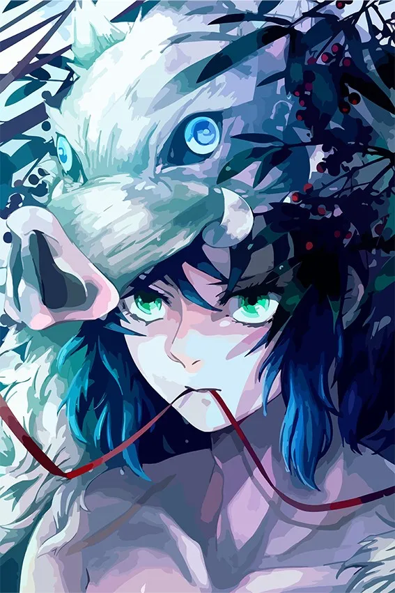 Картина по номерам на холсте набор для рисования Аниме Клинок рассекающий