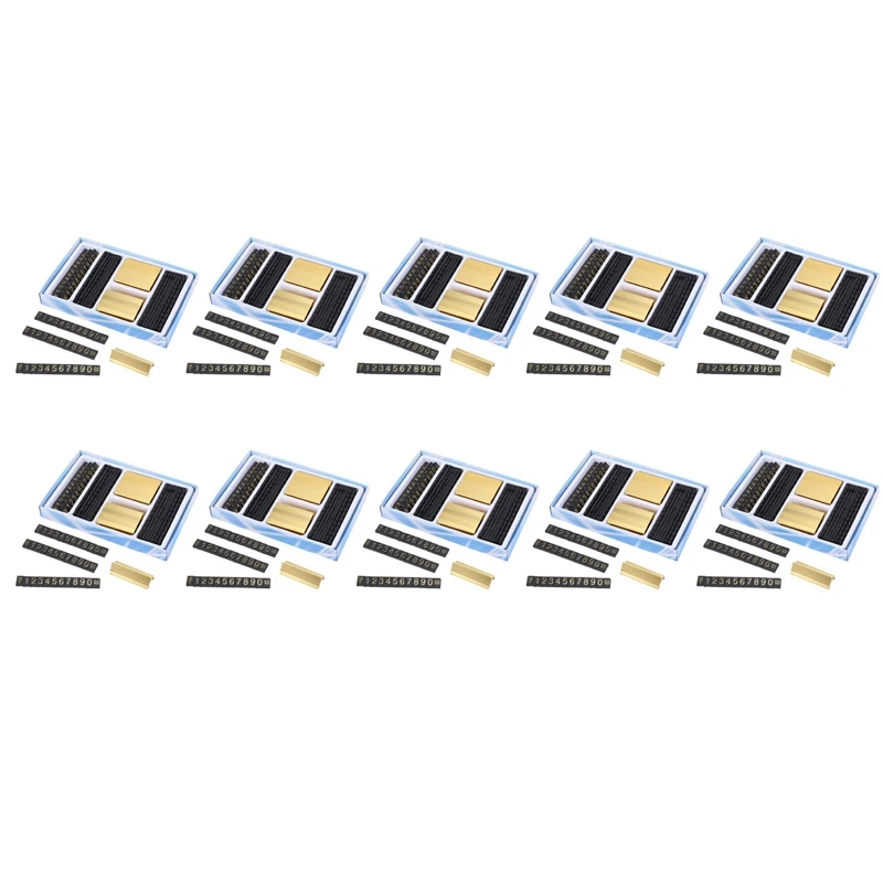 

10X 19 Groups Gold-Tone Metal, Arabic Numerals Together Price Tags
