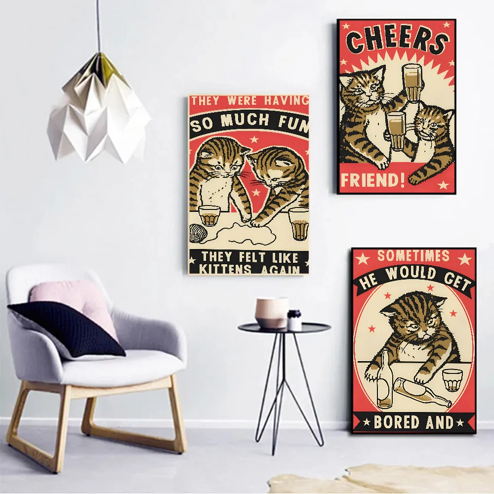 Классические винтажные постеры для дома бара кафе