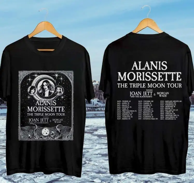 Alanis Morissette Triple Moon Tour 2024 рубашка веер подарок 90-х фанатов музыки S-3xl