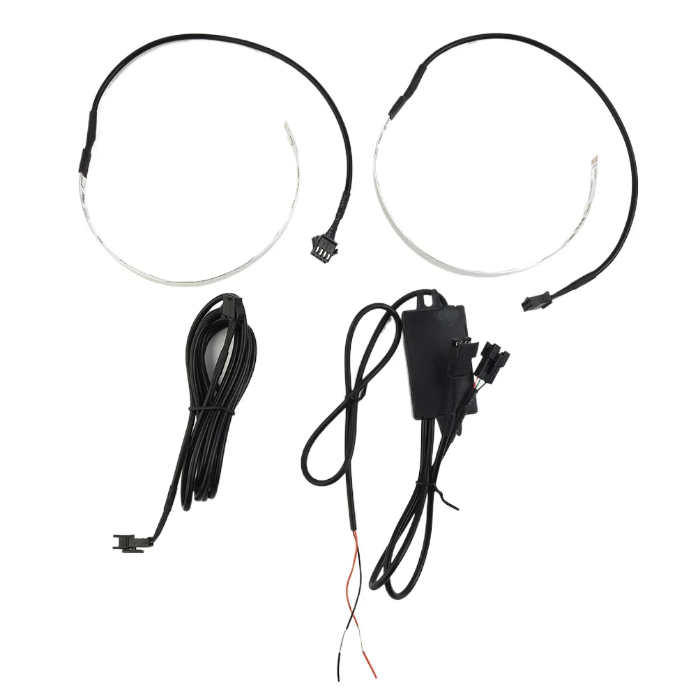 

2pcs/Set 12V RGB LED Car Devil Demon Halo Angel Eyes Headlight Len Ring App Bluetooth Led Demon Eyes Lights Spare Fuse