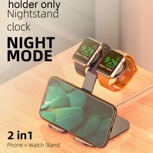 Mobile Phone 2 In 1 Aluminum Alloy Base For Couple Dual Watch For 1/2/3/4/5 /se Charging Stand Brack