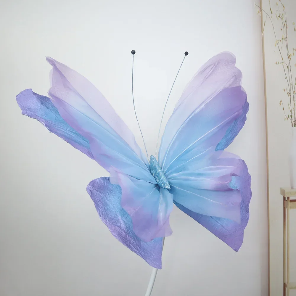 

New Simulated Wrinkle Paper Butterfly Flower Net Red Photography Wedding Stage Window Display Shopping Mall Activity Layout