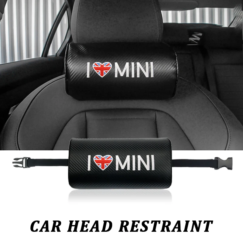 

Car Neck Support Headrest Universal Memory Foam Soft Head Pillows Cushion For Mini Cooper UKFlag R50 R52 R53 R55 BMW Performance