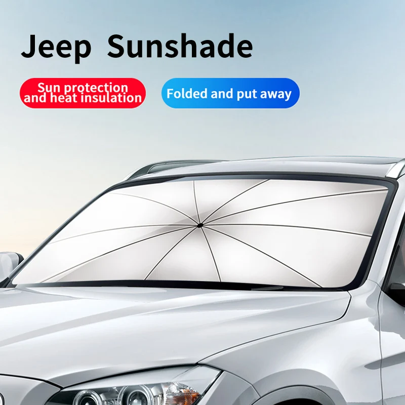 

Car Windscreen Sunshade Car Front Window Uv Shield Folding Sunshade For Jeep Renegade Compass Grand Cherokee Wrangler JK Patriot