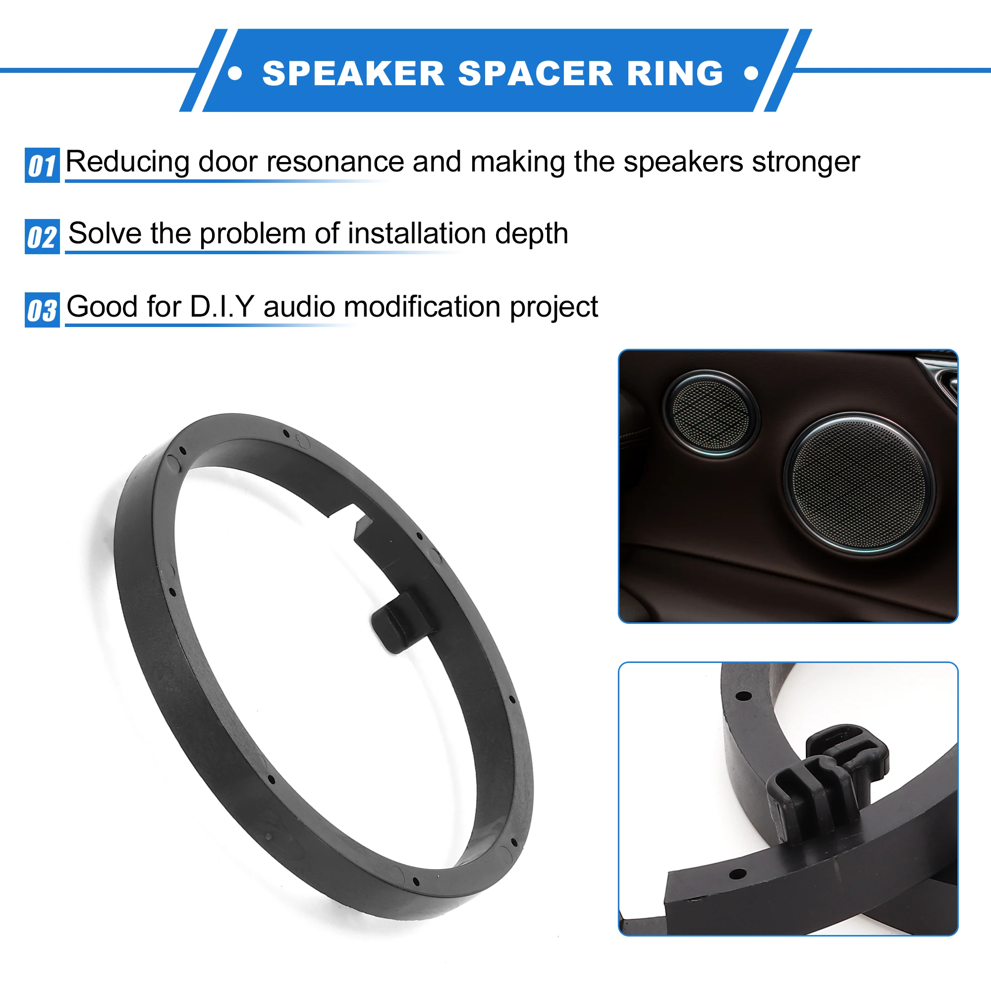 UXCELL 2 комплекта прокладочное кольцо для динамика проставка адаптер Mitsubishi Lancer