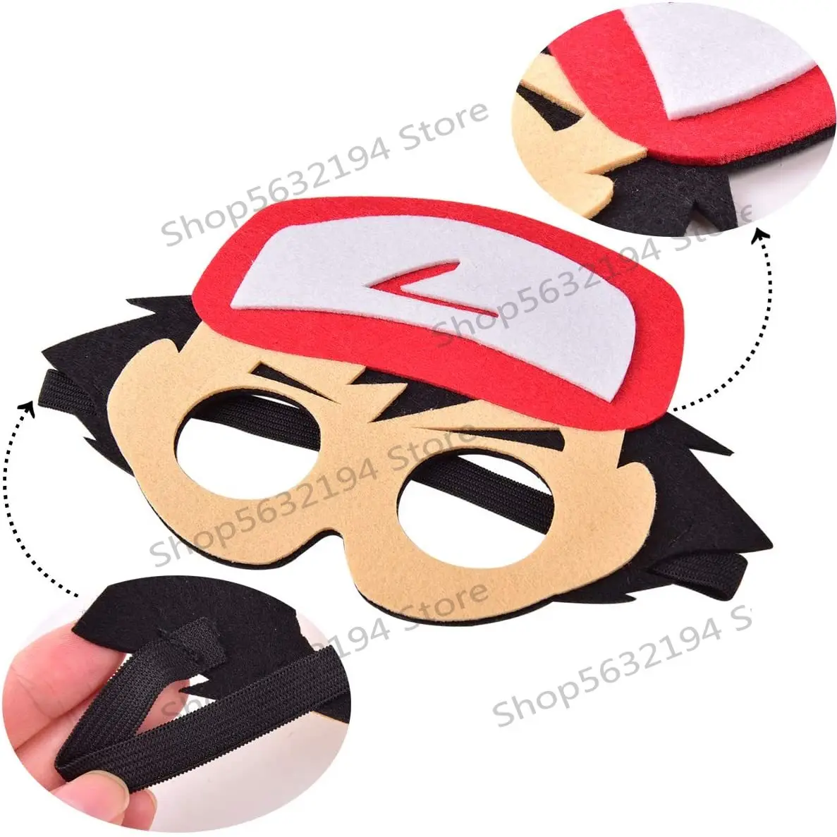 12 шт. Пикачу Покемон го Хэллоуин фетровые маски для детей косплей вечевечерние