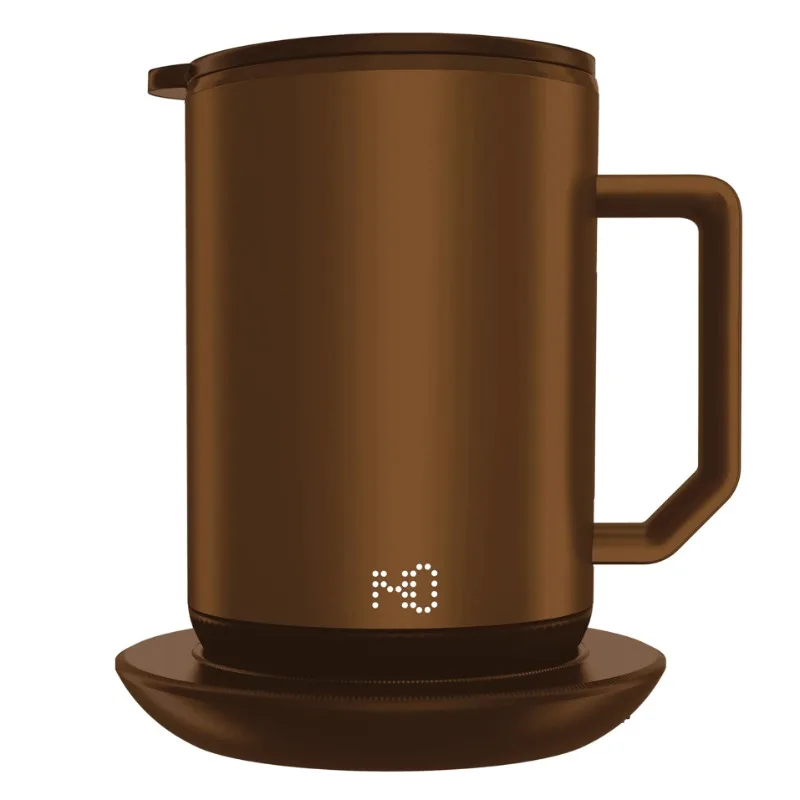 

Coaster, 12oz. Stainless Steel Self Heating Coffee Mug with Lid, 3.5" x 3.5" x 5"