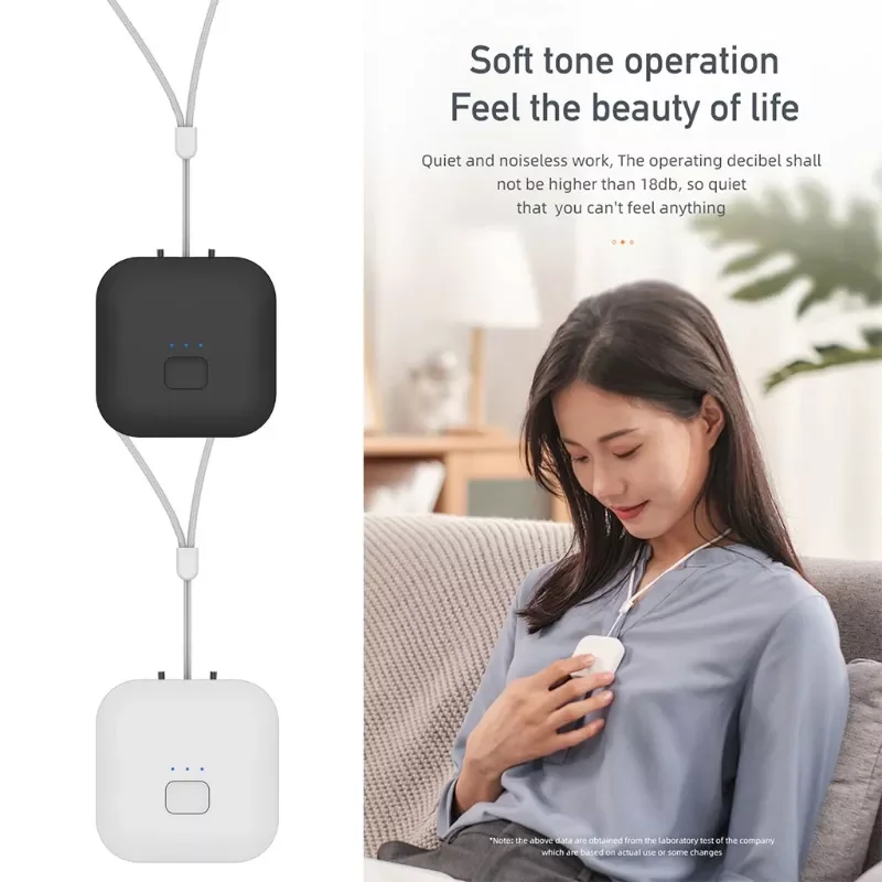 

Air Purifier Wearable Necklace Personal Car-Mounted Around The Neck Remove Smell Rechargeable Travel Ion Negative Filter D7YA
