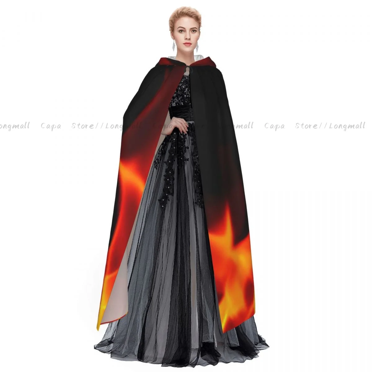 Плащ ведьмы Hellfire фон Хэллоуин косплей костюм унисекс плащ для взрослых ретро