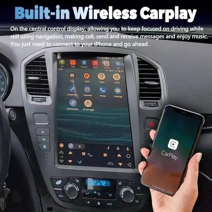 Фото 12,8-дюймовый экран Android мультимедийный видеоплеер для Opel Insignia Buick Regal 2009-2013 стерео автомобильный радиоприемник GPS-навигация Carplay №1