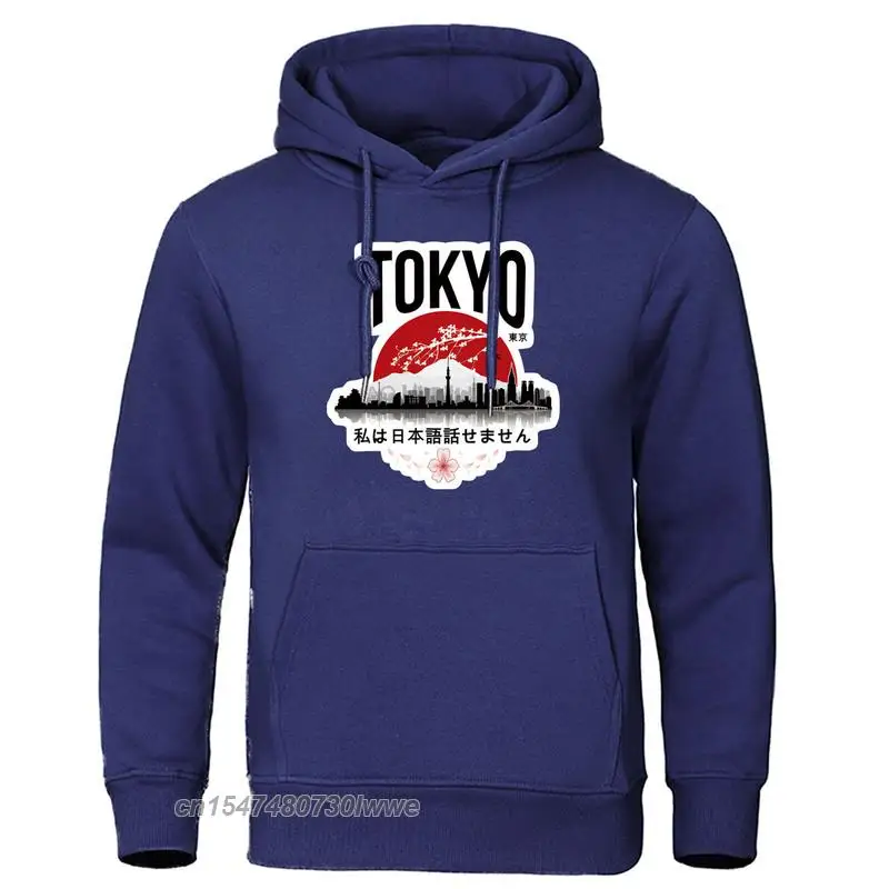 

Tokyo Print I Don't Speak Japanese Mens Hoodie Sweatshirts Funny Design Pullover Men/Women Clothes Autumn Winter Men's Hoody