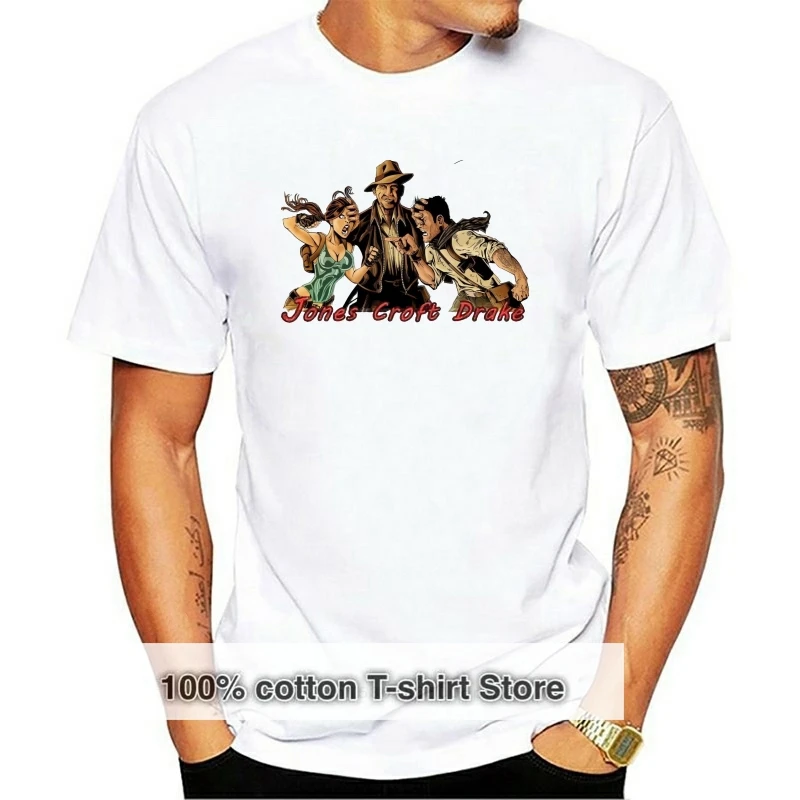 

Jones Croft Drake Tomb raider Tee Shirt short sleeve cotton t-shirt women and men