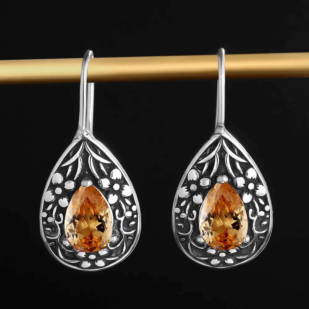 

Серьги-подвески женские из серебра 925 пробы с фианитами
