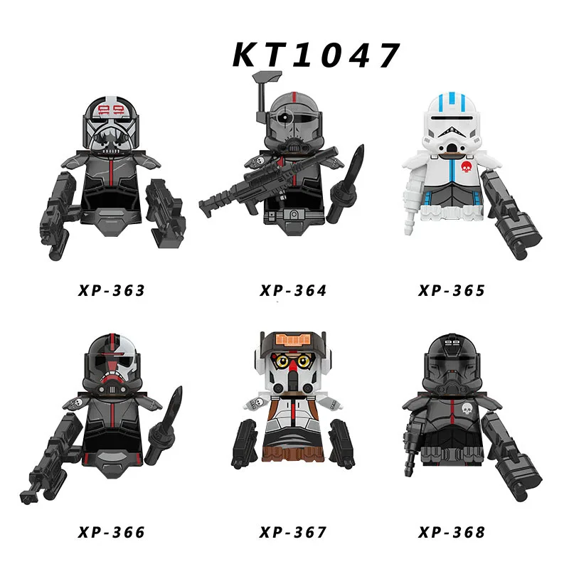 

star wars KT1047 Clone Soldier minifigures Figure Building BricksBB8 Small Particle Building Blocks Toys Boy Anime Figure