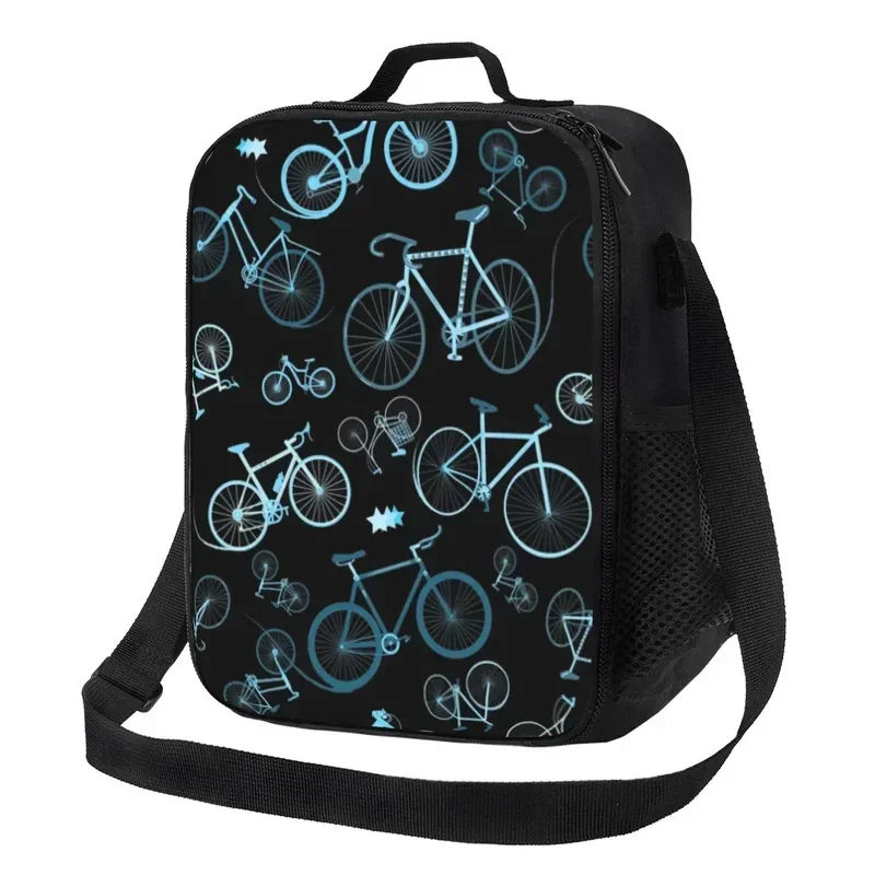 Custom MTB Bicycle Bike Lunch Bag Men Women Cooler Thermal Insulated Box for Kids School Children