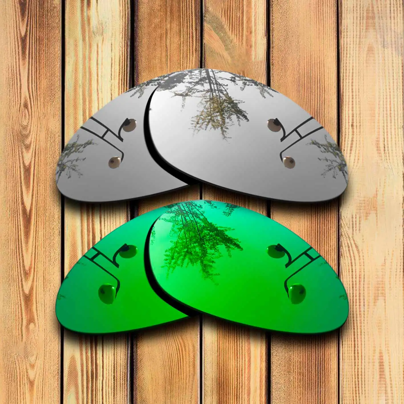 100% Precisely Cut Polarized Replacement Lenses for Minute 2.0 Sunglasses  Chrome & Green Combine Options