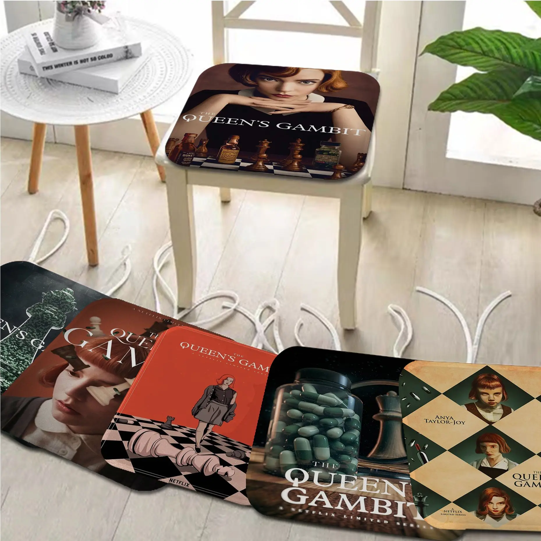 

The Queen's Gambit Four Seasons Seat Cushion Office Dining Stool Pad Sponge Sofa Mat Non-Slip Seat Mat