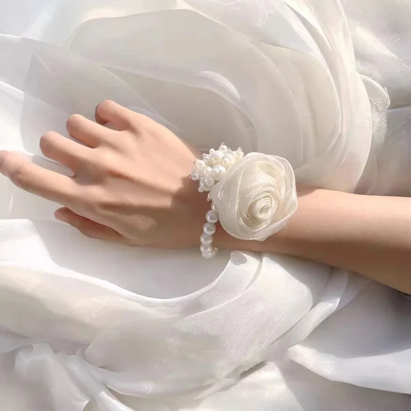 Женский свадебный браслет с цветами превосходное чувство красивого белого цвета