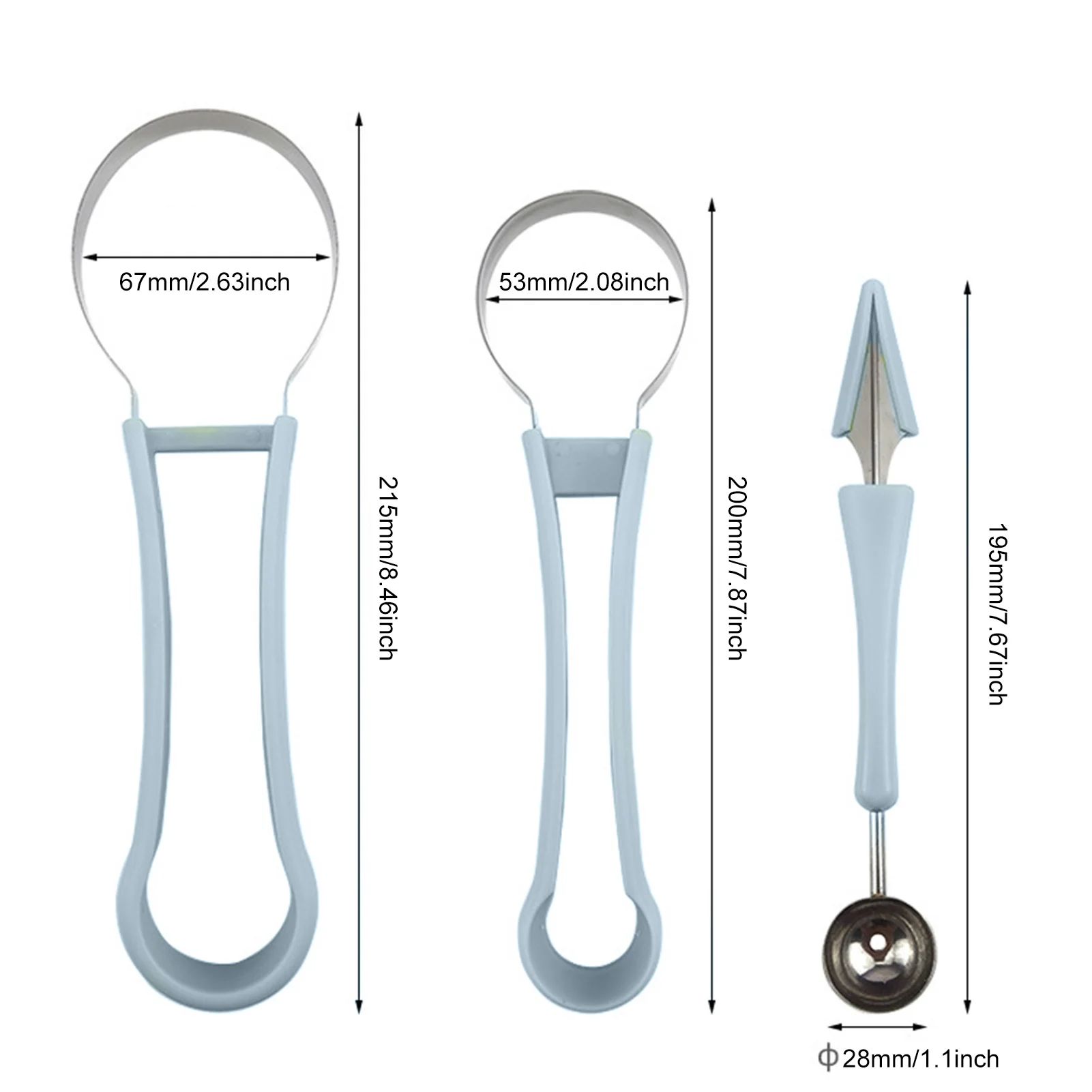 Набор инструментов для резьбы по фруктам комплект 4 в 1 совок дыни Овощечистка