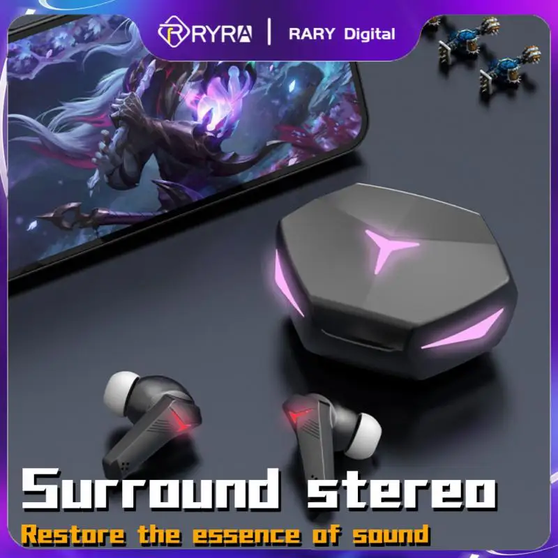 

RYRA TWS Earphone Bluetooth5.2 Wireless Earbuds Low Latency Noise Cancellation Headphones Call Dual Mode Gaming Headset With Mic