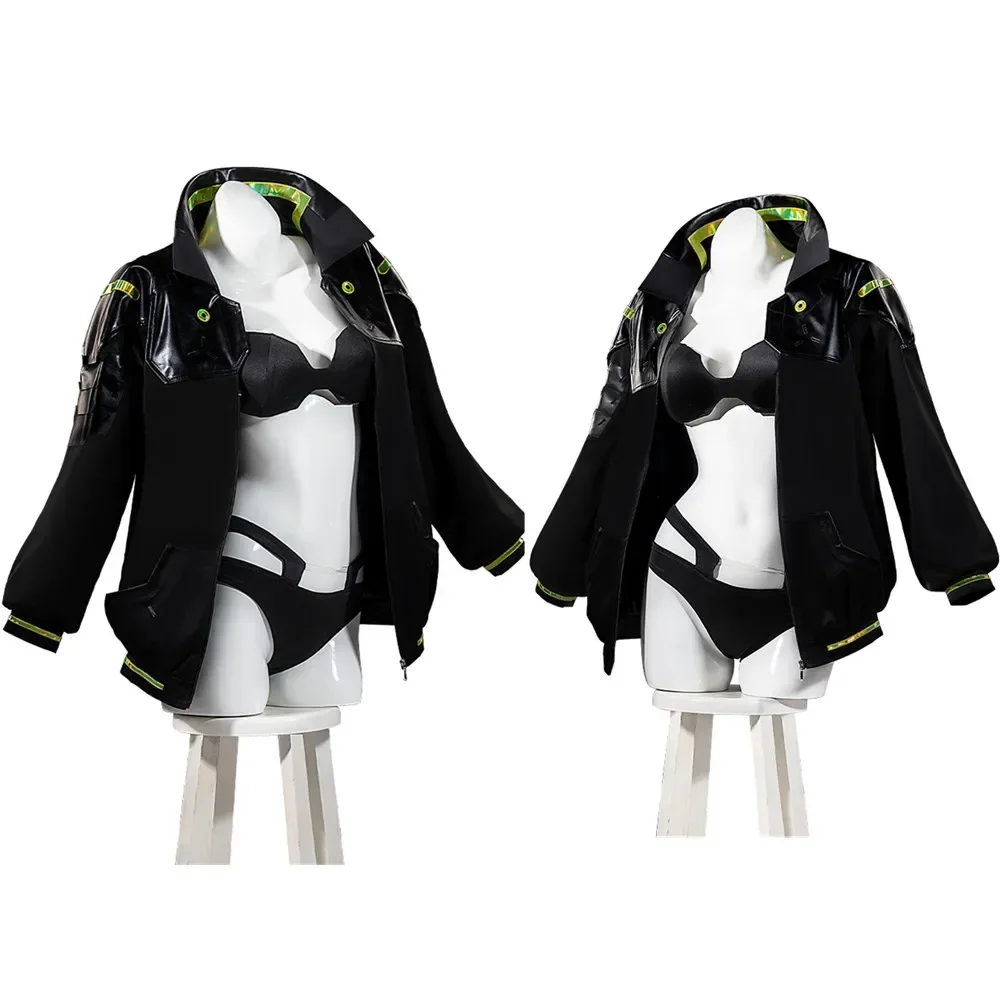 Черный сексуальный женский костюм для косплея Ребекка бюстгальтер трусики