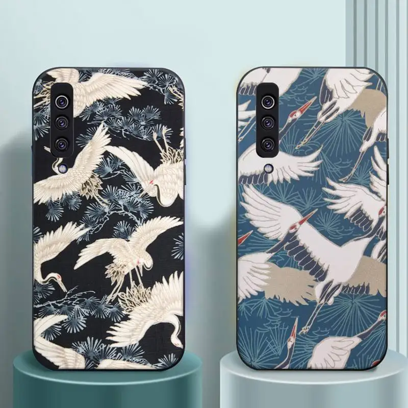 

Bird Crane chinese style Phone Case For Samsung galaxy A S note 10 12 20 32 40 50 51 52 70 71 72 21 fe s ultra plus