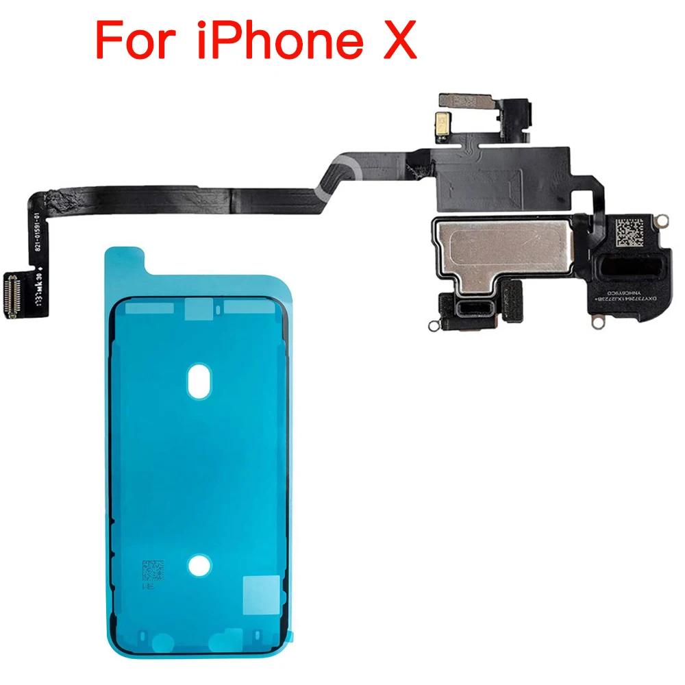 Top Ear Speaker With Light Sensor Flex Cable For iPhone X XR XS 11 11Pro Max And Waterproof Tape Replacement images - 6