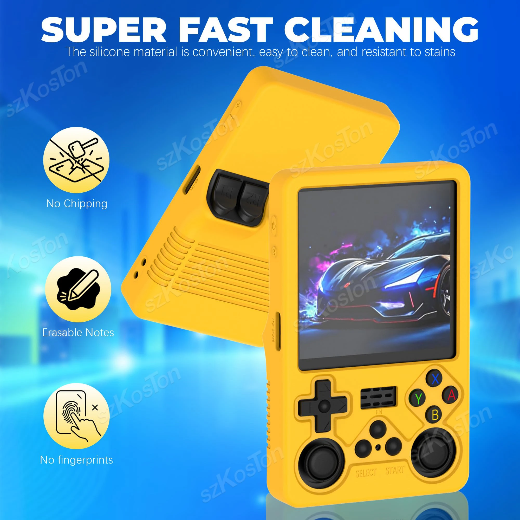 Фото Силиконовый защитный чехол для игровых консолей R36S PLUS, пыленепроницаемый мягкий чехол для игровых аксессуаров R36S Plus №3