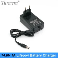 turmera 14 6v 1a 4s lifepo4 battery charger dc 5 52 1mm for 4series 12v 12 8v 14 4v 18650 32650 32700 33140 lifepo4 battery use