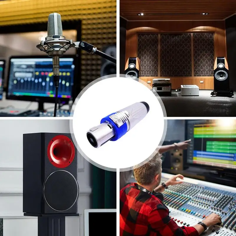 wa wtyczka adapter 4-biegunowy kabla audio złącze wzmacniacza głośnikowa wielofunkcyjny
