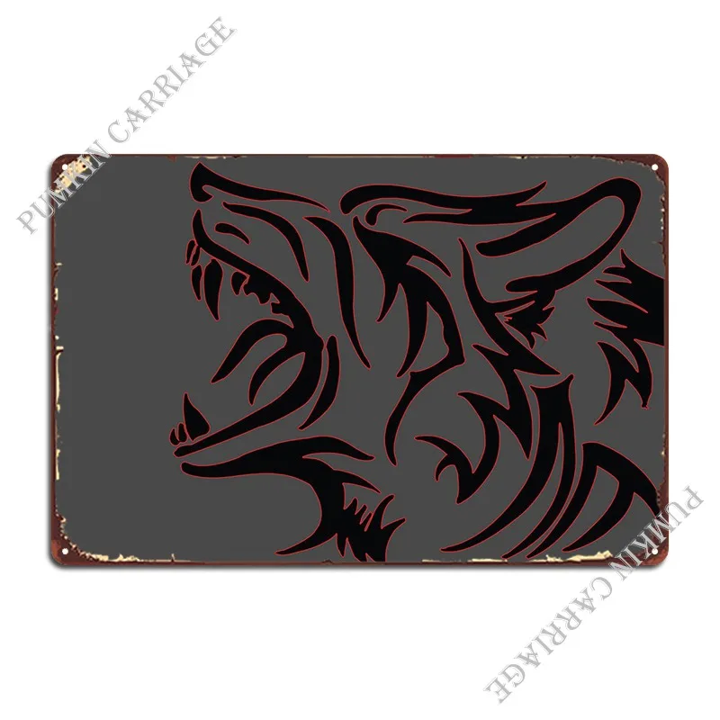 

Wolf Art Metal Sign Living Room Decoration Garage Club Tin Sign Poster