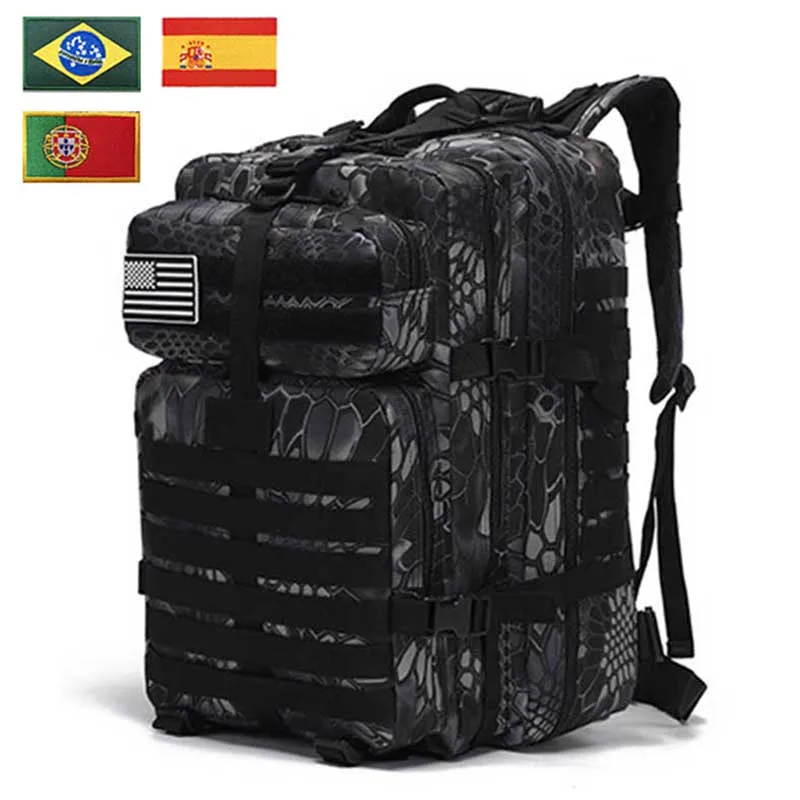 

50L 30L Camo Military Tactical Backpack Men Molle 3P Army Attack Bag Trekking Hiking Waterproof Camping Hunting Backpack Fishing