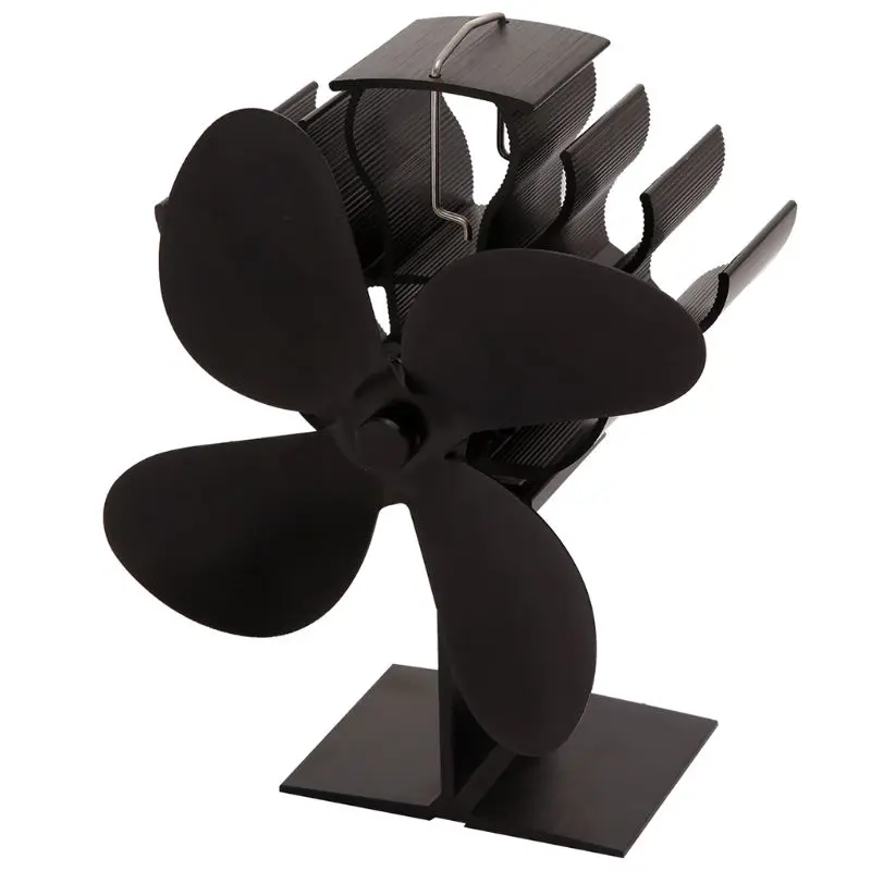 

4 Fireplace Stove Fan Heat Powered Saving Silent Friendly for Wood Log for BURNER Drop Shipping