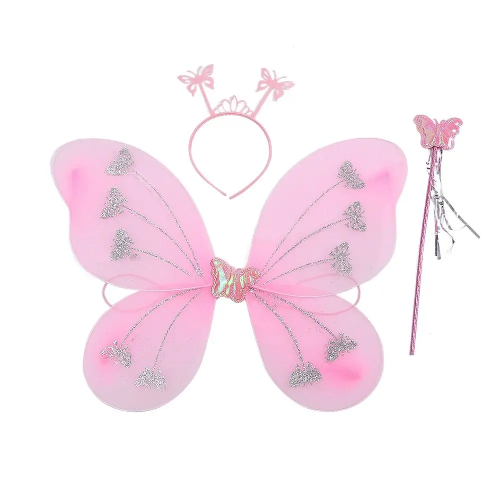 

милый костюм, детская повязка на голову с крыльями, реквизит для вечеринки, наряд, блеск с волшебной палочкой, крыло феи для девочек