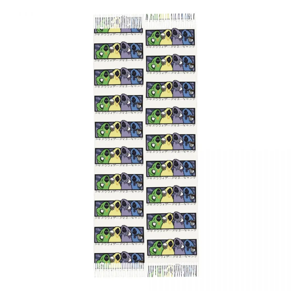 SHADOW WIZARD MONEY GANG Pixel Art Шарф Шарфы с кисточками для женщин Мягкие теплые шали и