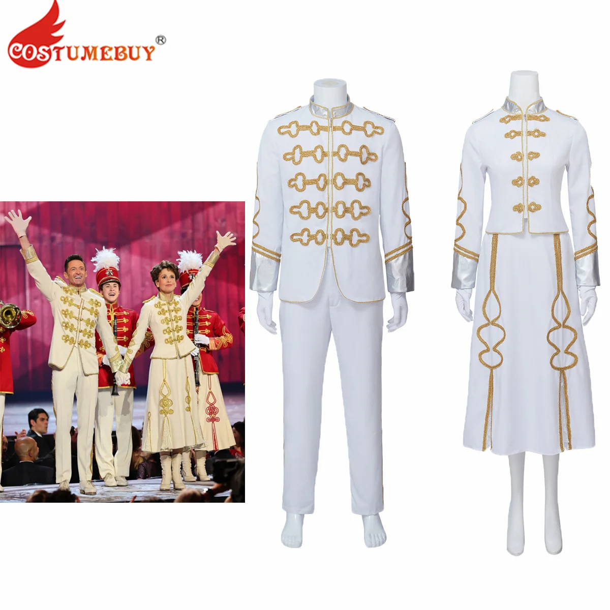 

Костюм для косплея музыкального мужчины, белая униформа для выпускного вечера на бродвейской сцене, Гарольд Хилл и марийская пародия, мужской и женский костюм на Хэллоуин