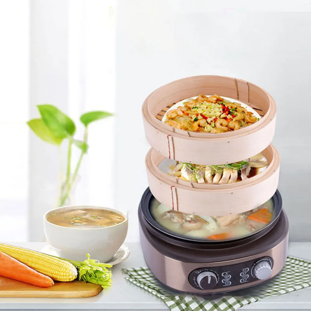 Intelligent Large capacity Electric Steamer steamer pot 2 Layer Automatic Electric Steamer cooker Food warmer