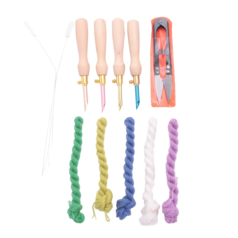 

Embroidery Craft Set Punch Needle & Embroidery Floss & Yarn Scissors & Threader for Embroidery Needle Punch
