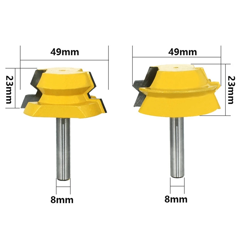 2 шт. 8 мм Octahedron Tenon нож цилиндрический Комбинированный гравировальная Машина