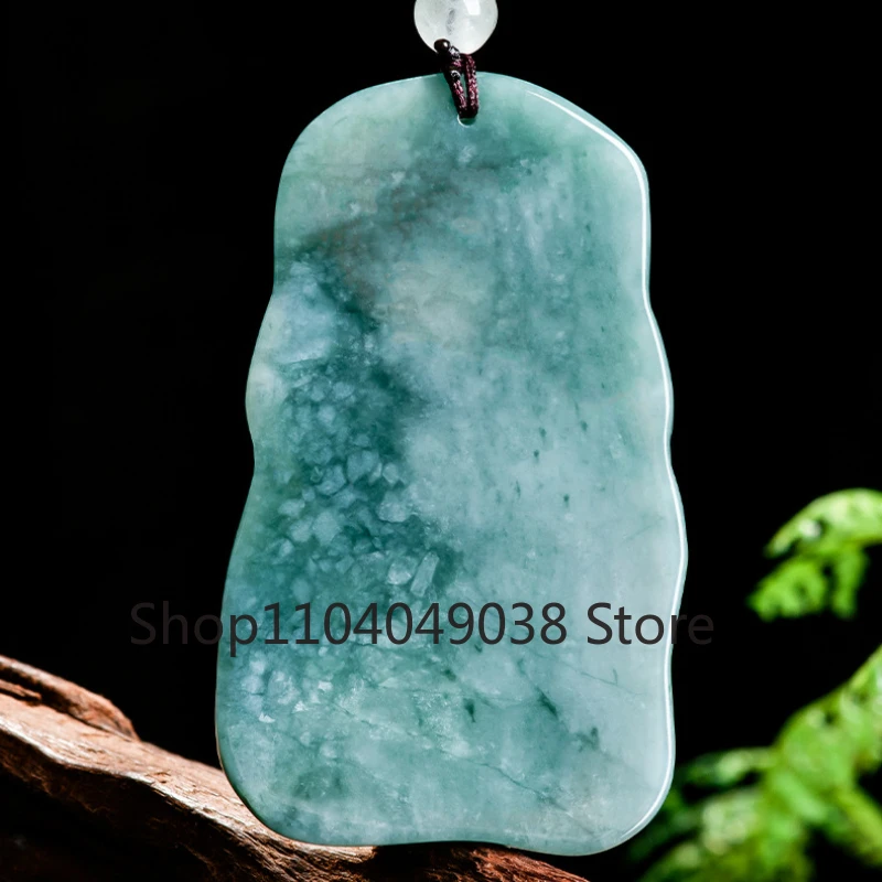 Подвеска из натурального нефрита А-класса синий кран брендовая ретро и